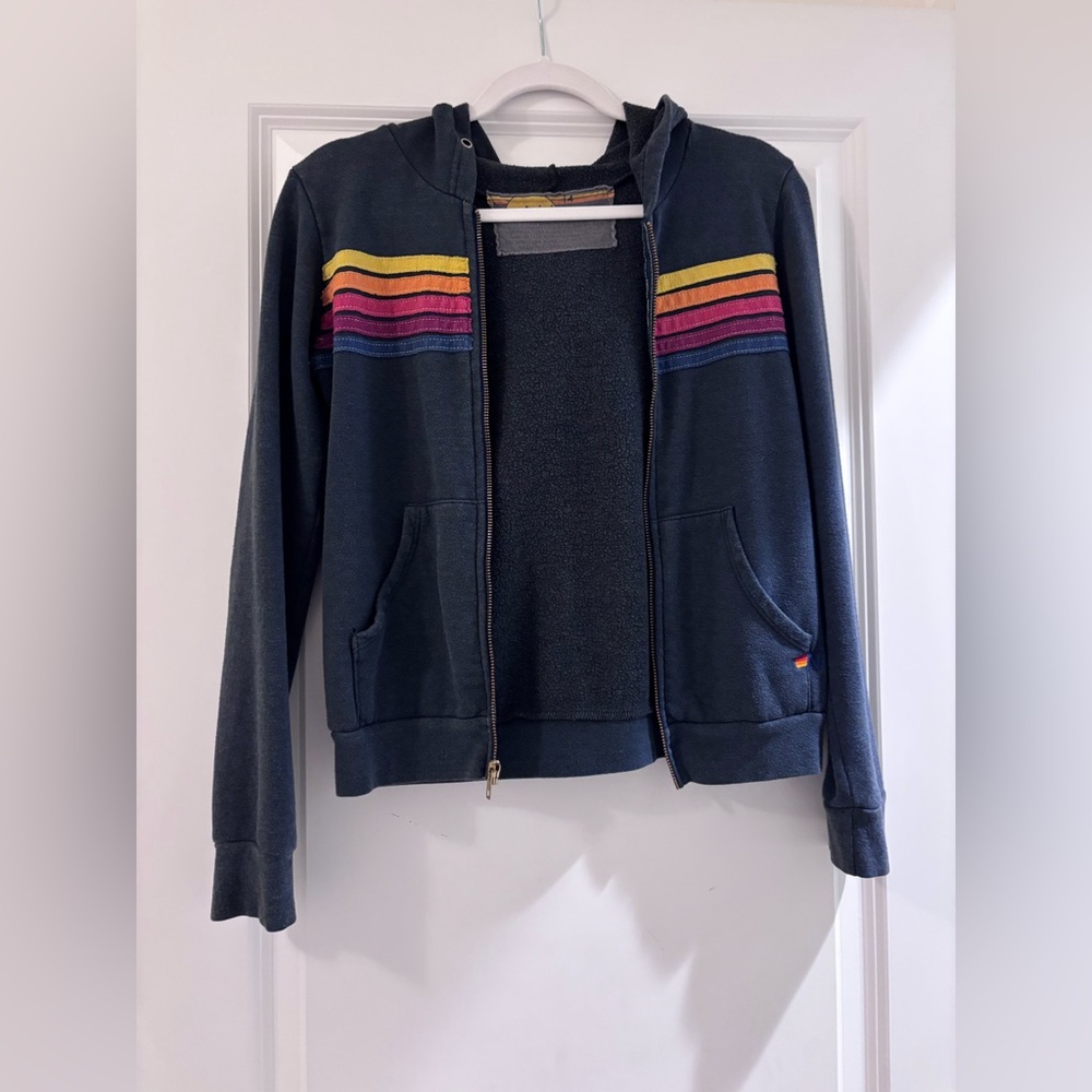 Aviator Nation Navy zip up